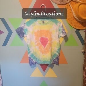 New Caplin Creations Handmade Dimond Rainbow Tie Dye Size Unisex Youth Small